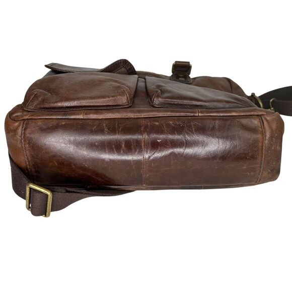 Fossil Transit Leather Brief Shoulder Bag Limited Edition Laptop Bag - Picture 7 of 8